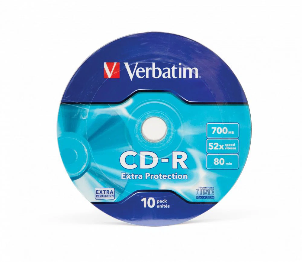 Verbatim DataLife CD-R 80 52x zsugor csomagolás 10db/cs (10-es címke) - 2. kép