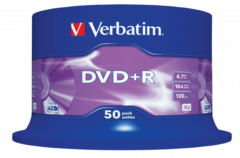 Verbatim DVD+R 4,7Gb 16x Hengeres 50db/csomag (50-es címke) - 2. kép