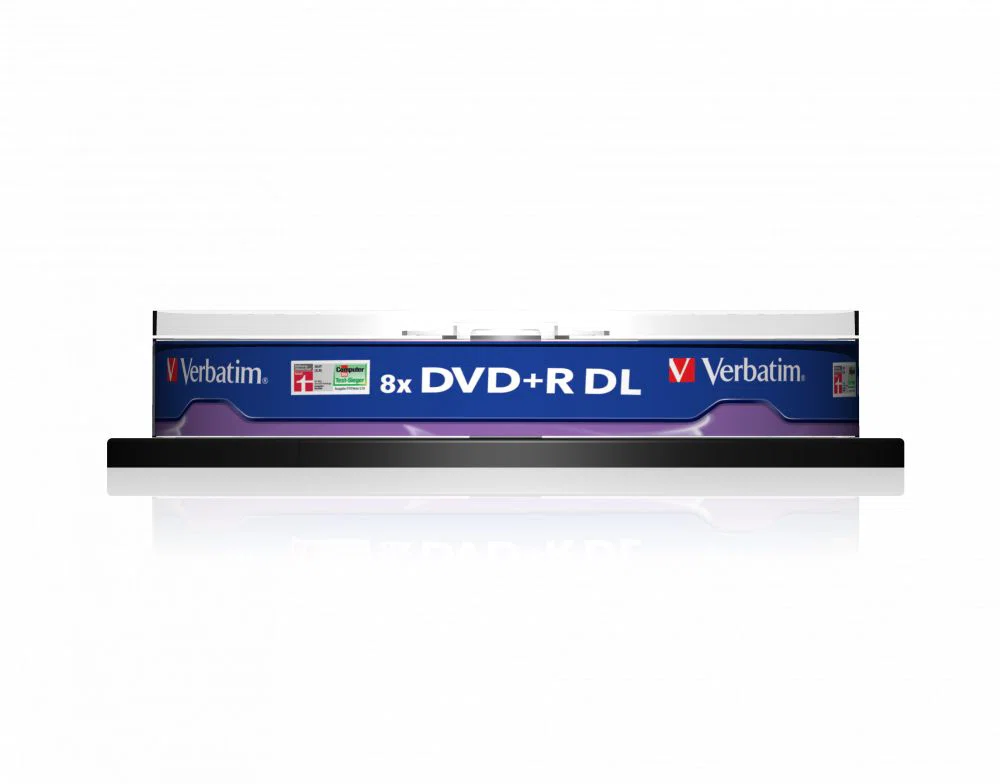Verbatim DVD+R 8,5Gb 8x Hengeres 10db/csomag (10-es címke) - 2. kép