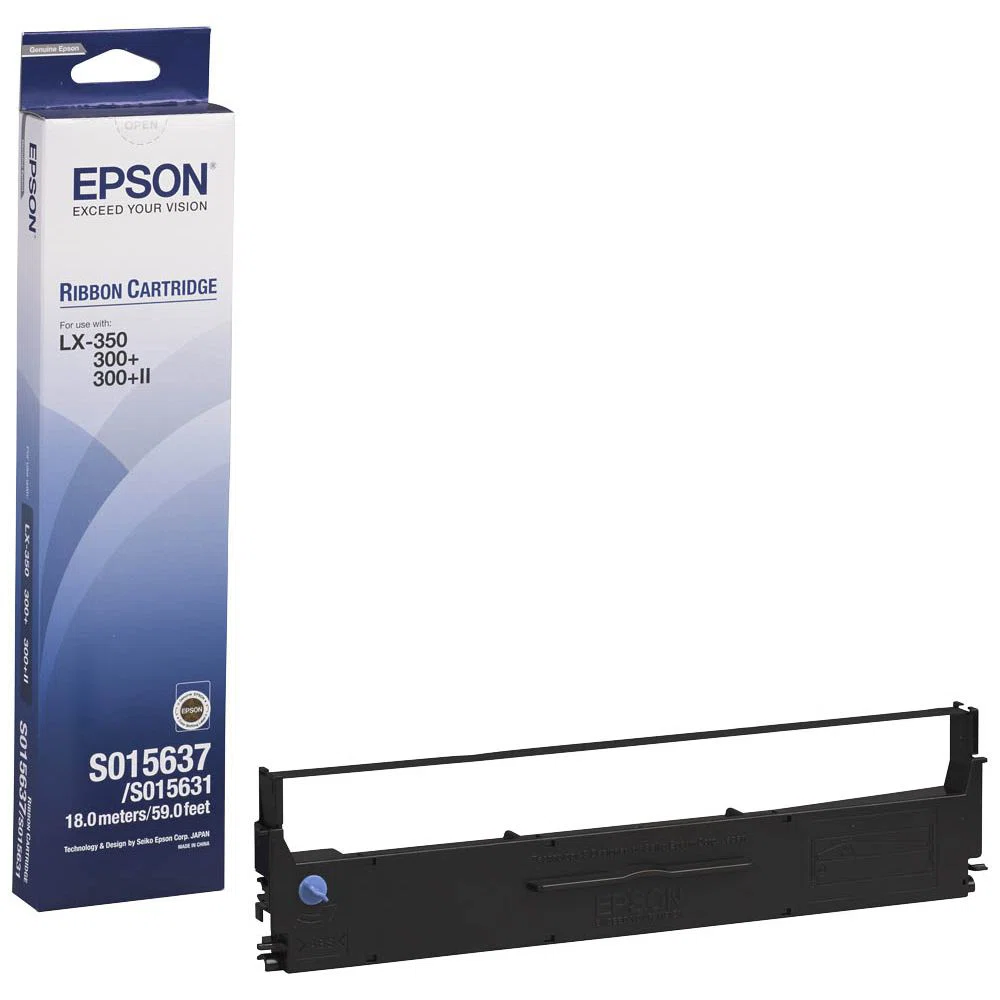 EPSON SIDM Black Ribbon Cartridge for LX-350/LX-300/+/+II