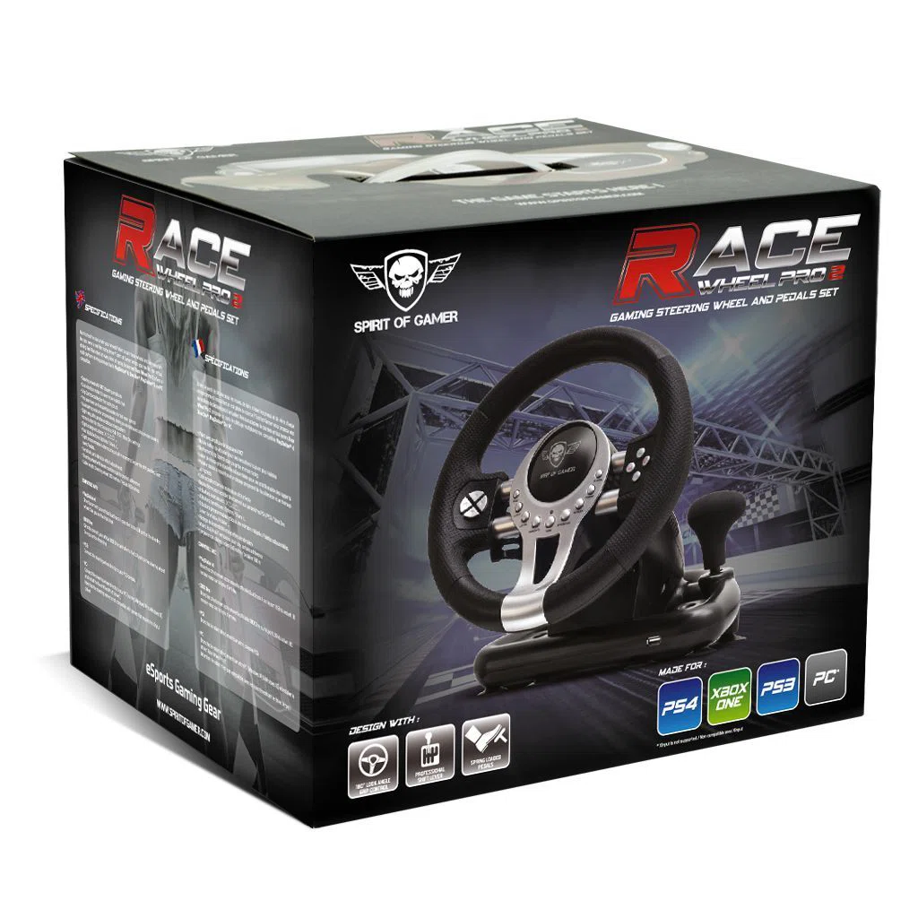 Spirit Of Gamer Race Wheel Pro 2 USB Kormány Black/Silver - 7. kép